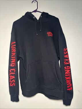 Lurking Class skeleton horror graphic Black Hoodie with Red details
